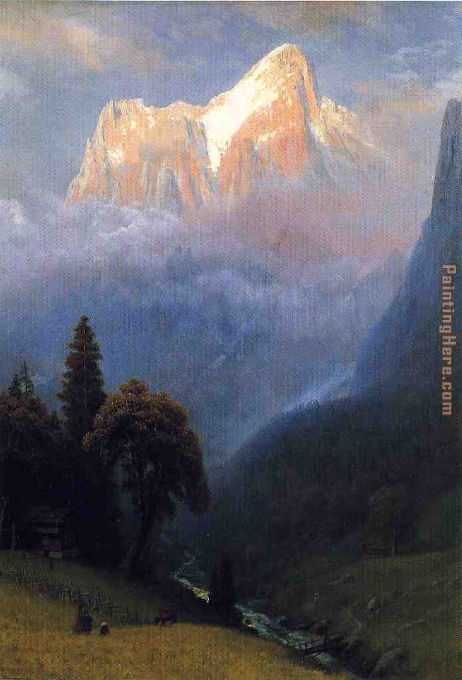 Albert Bierstadt Storm Among the Alps